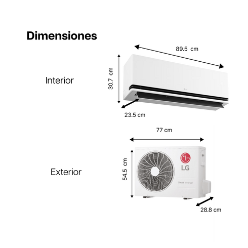 Minisplit Inverter LG DUALCOOL AI 12,000 BTU (115V / 220V)