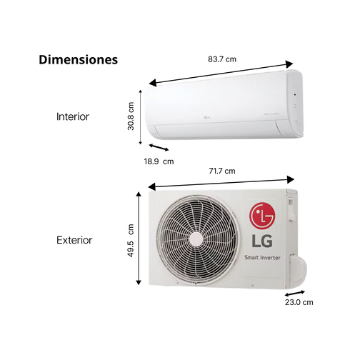 Minisplit Inverter LG DUALCOOL 12,000 BTU (115V / 220V)