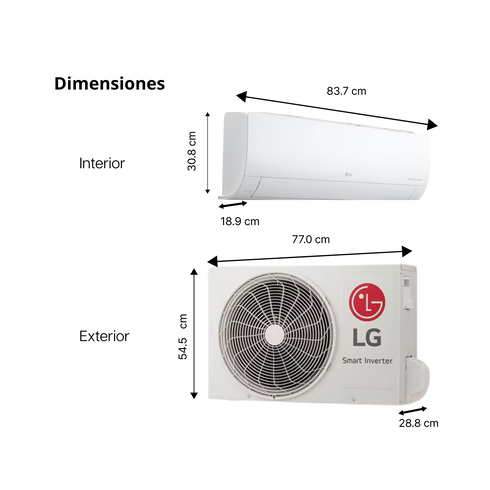 Minisplit Inverter LG DUALCOOL Serie VX (17,000 BTU / 220V)